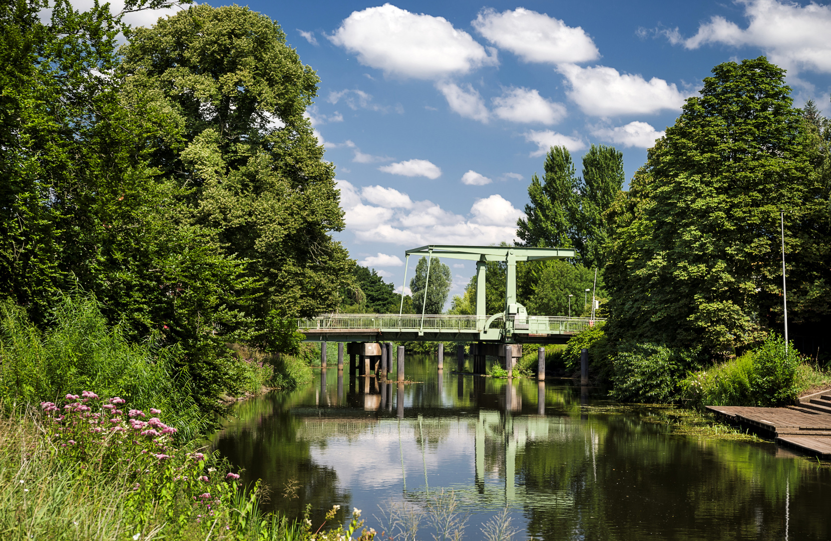 Zugbrücke an der Ilmenau