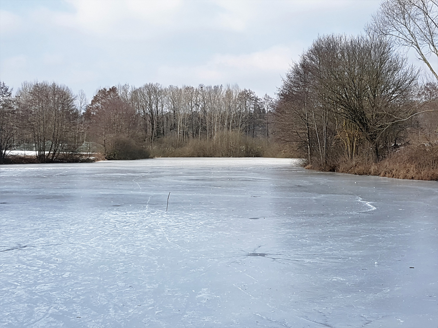                     zugefrorener  Egelsee 