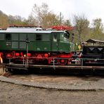 Zugfahrt der Lok auf die Drehscheibe - Eisenbahnmuseum Bochum