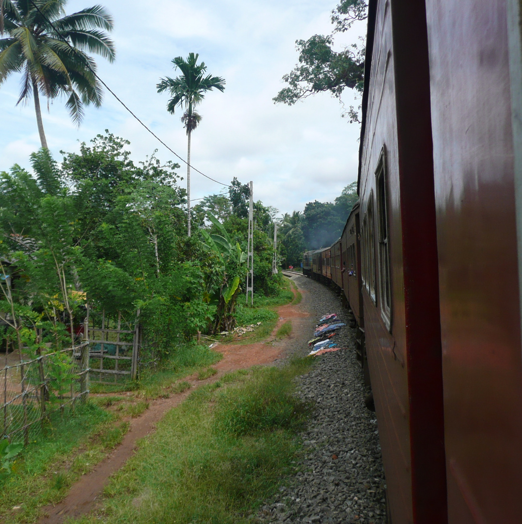 Zugfahrt in Sri Lanka - die Chinesen werden dies ändern