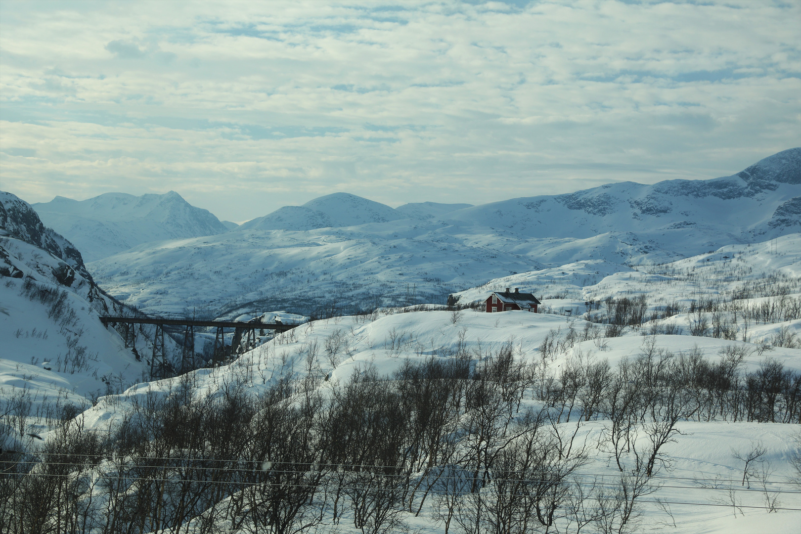 Zugfahrt von Narvik nach Abisko, Lappland