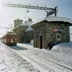 Zugkreuzung in Alp Grüm