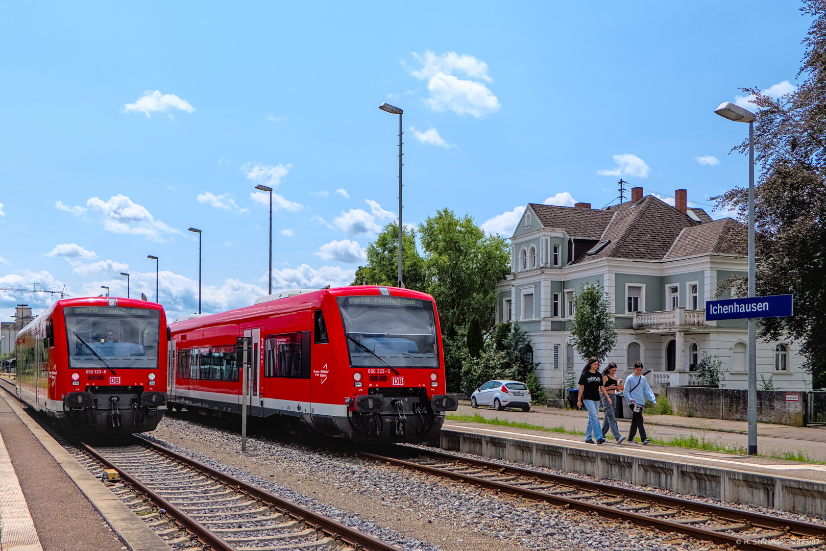 Zugkreuzung in Ichenhausen