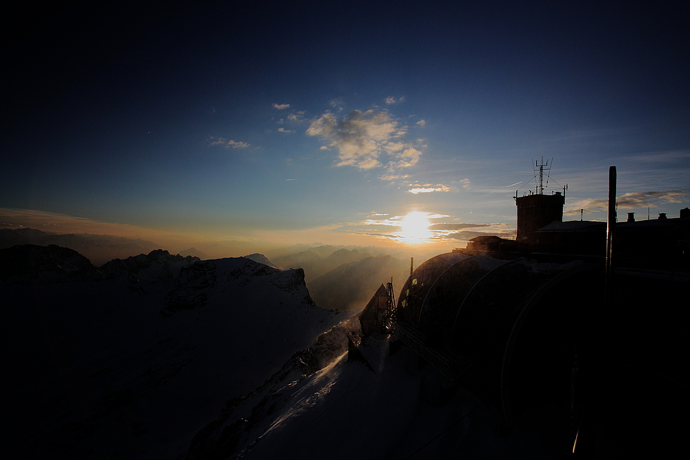 Zugspitzblick  - Sonnenuntergang  vom 22.10.2010