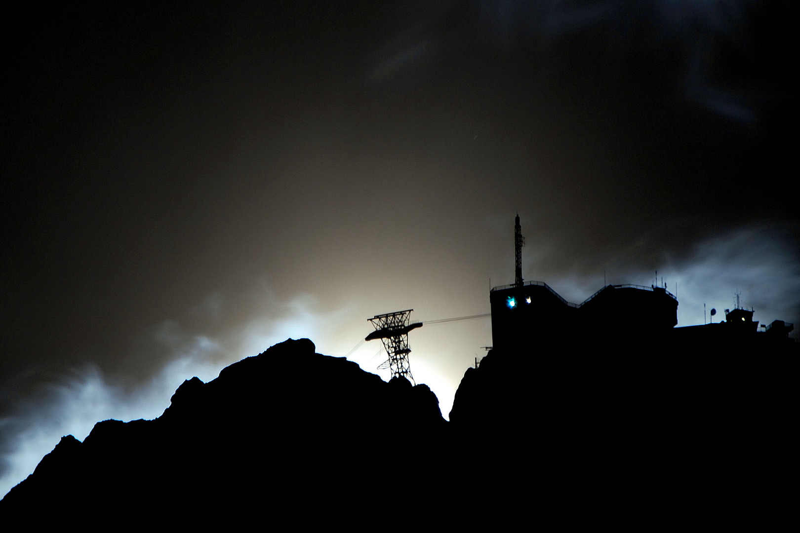 Zugspitze bei Nacht