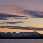 Zugspitze im Abendhimmel