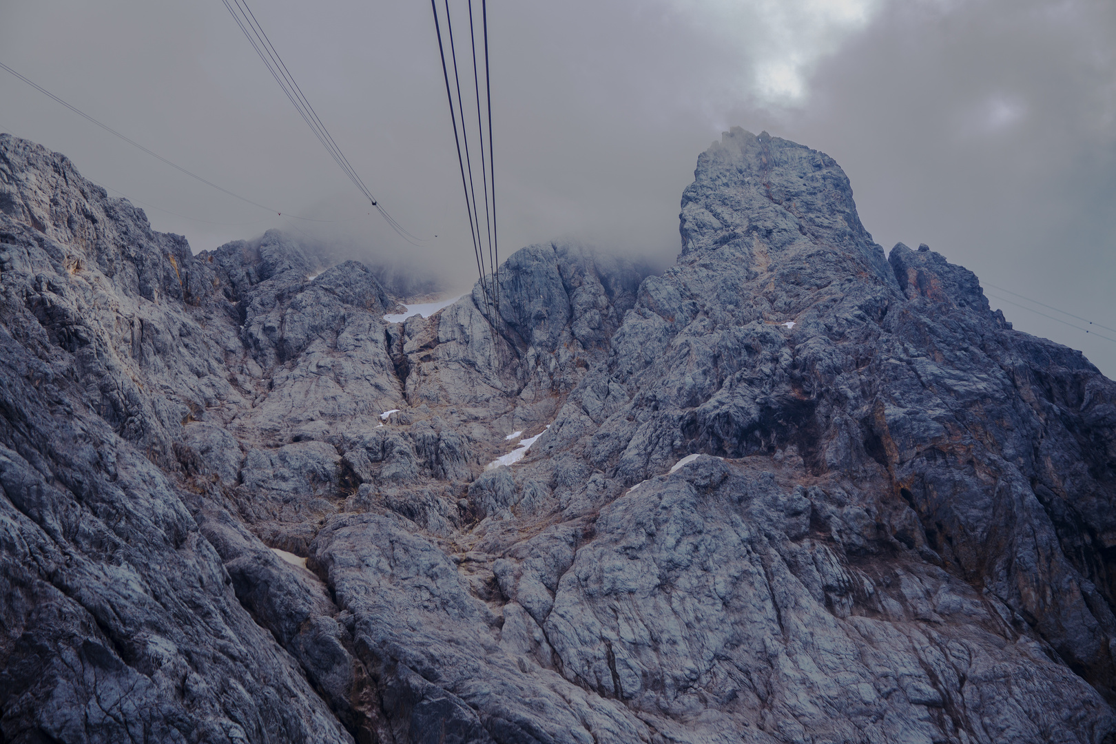 Zugspitze im Nebel