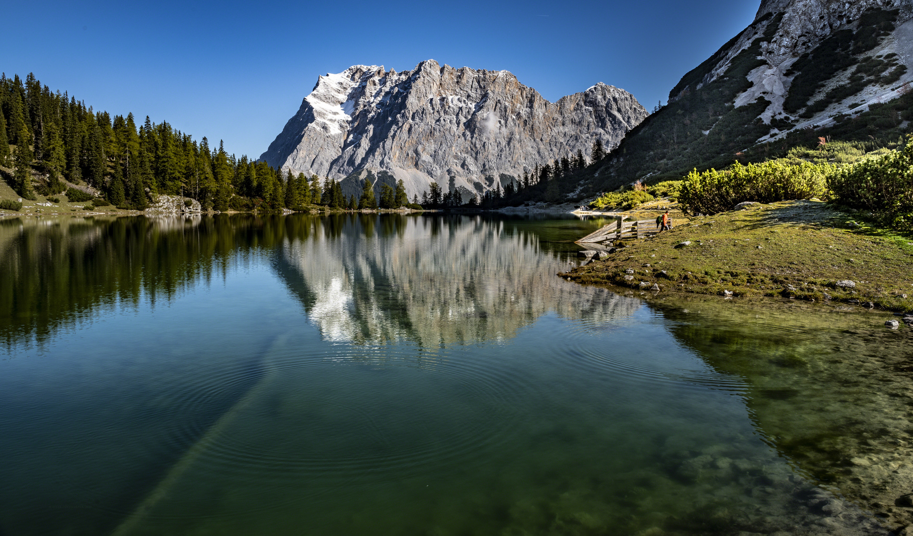 Zugspitze im Seebensee