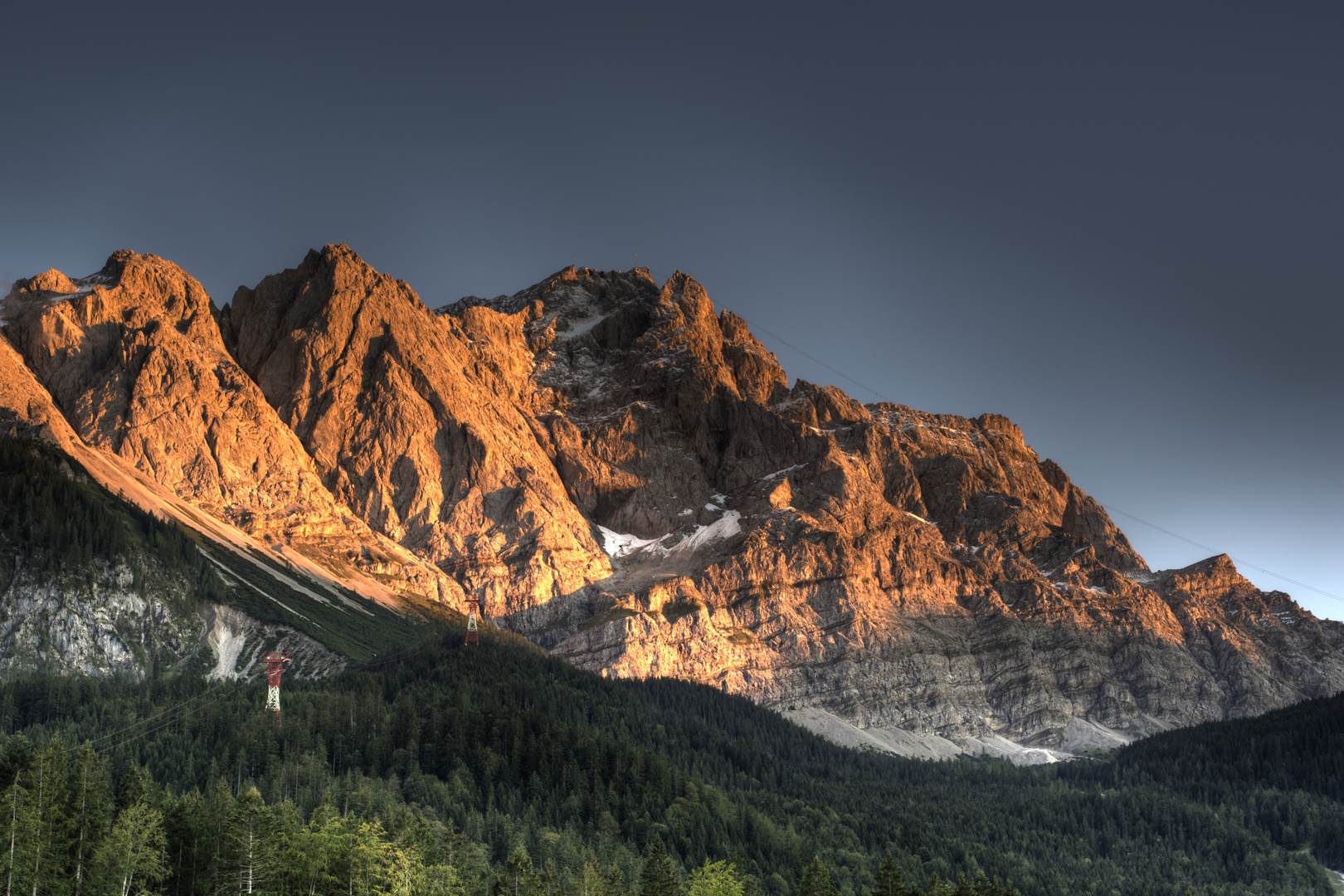 Zugspitze im Sonnenuntergang