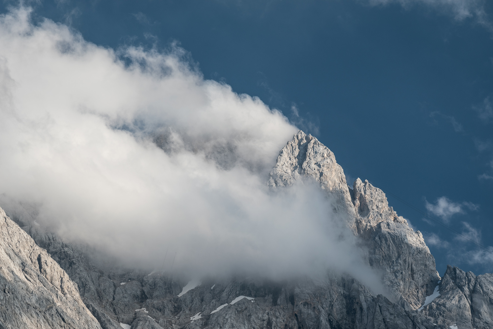 Zugspitze in Wolken