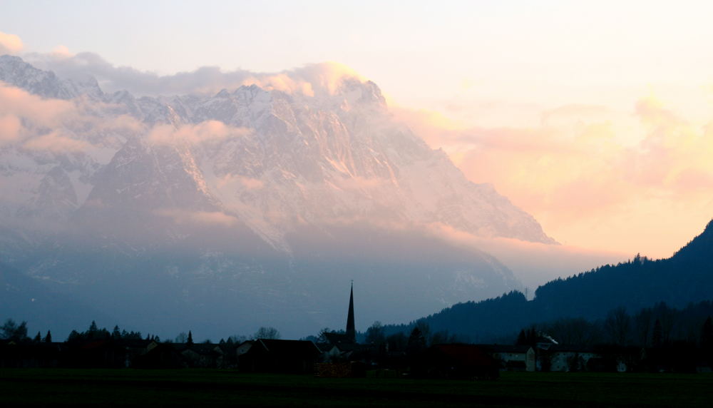 Zugspitze von Farchant aus