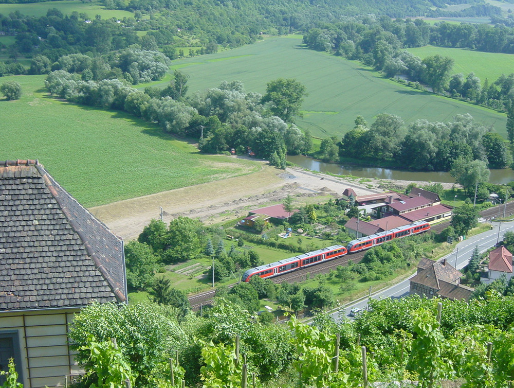 Zugverkehr bei Dornburg