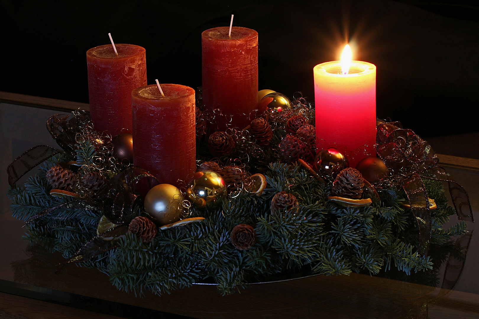 zum ersten Advent Foto &amp; Bild natur, advent, adventskranz Bilder auf