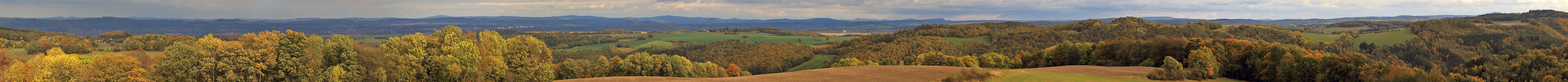 Zum ersten mal hier ein Panorama von dem Aussichtspunkt Hausdorfer Linden gezeigt...