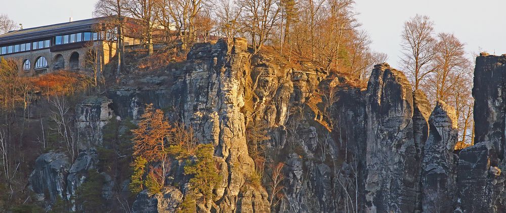 Zum ersten mal mit 400mm in Rathen über die Elbe geschaut...