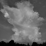 Zum schwarzweißen Freitag: isolierter Cumulonimbus - ein kleinräumiger Gewitterturm