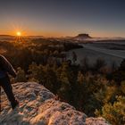 Zum Sonnenaufgang am Rauenstein- Sächsische Schweiz