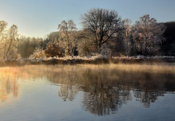 Zum Sonnenaufgang an der Ruhr....