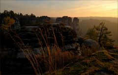 Zum Sonnenaufgang auf der Bastei ...