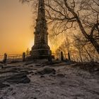 Zum Sonnenuntergang am Liliensteiner Obelisk - Sächsische Schweiz