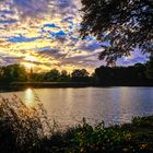 Zum Spiegeltag: Abendstimmung am Schlossteich