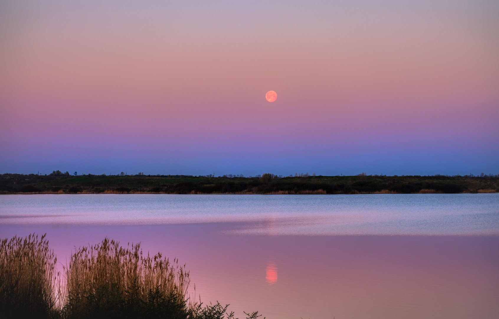 Zum Spiegeltag - "Supermond" am See