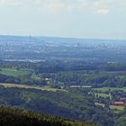 Zunächst vom Papststein, Tafelberg in der Sächsischen Schweiz, der Blick zurück nach Dresden...