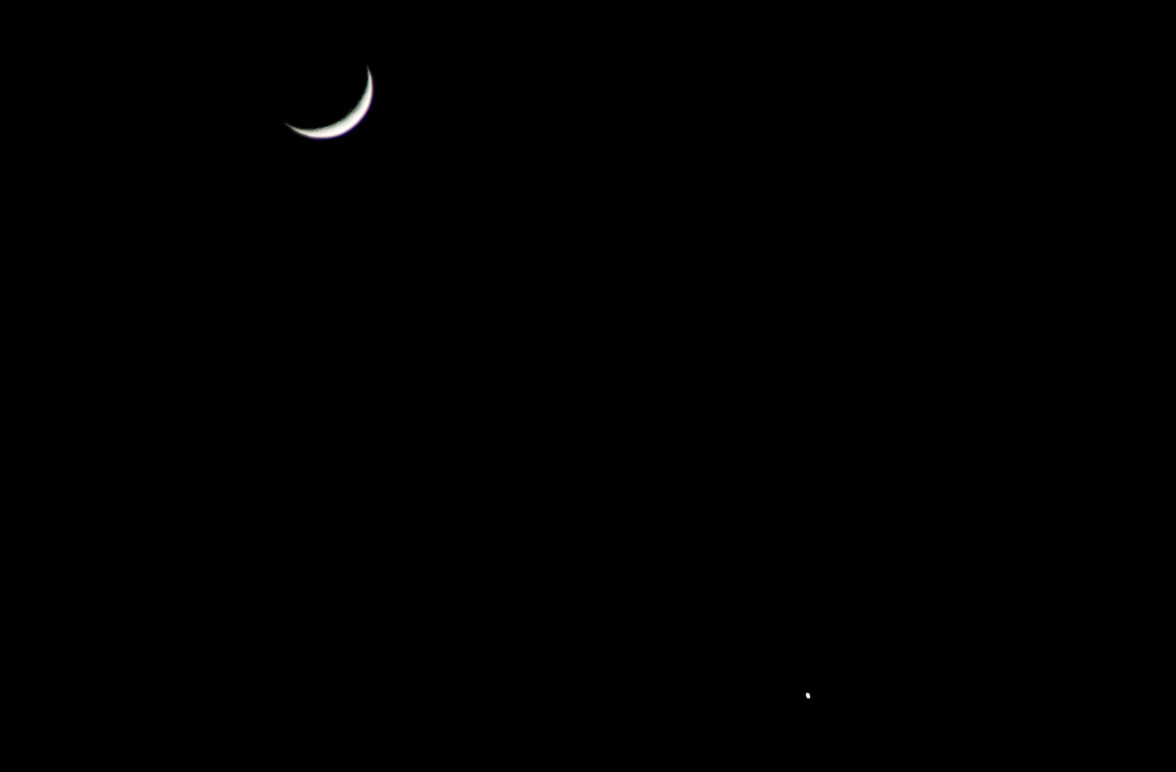 zunehmender Mond und Venus 