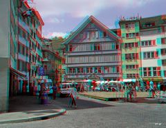 Zunfthaus zur Waag - Stadt Zürich - Anaglyphen