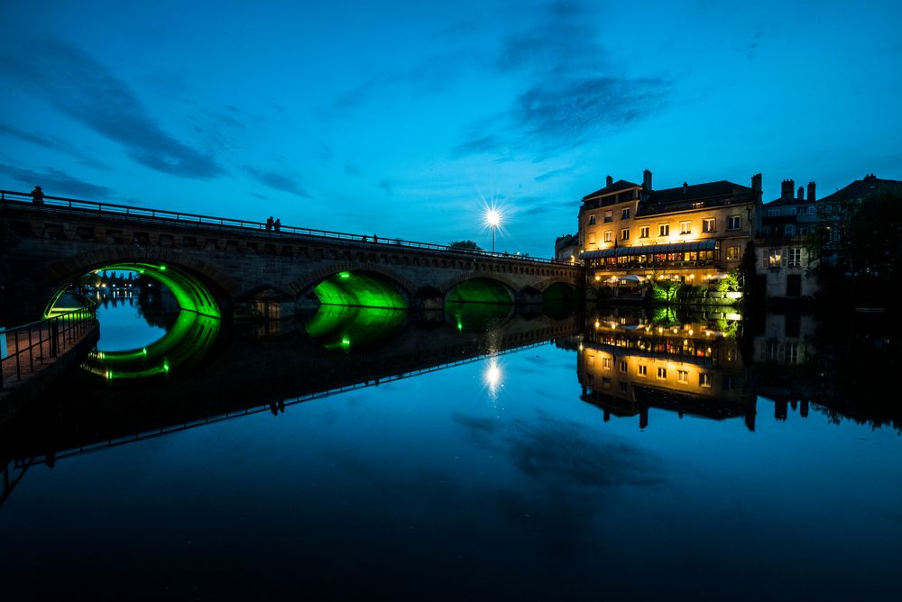 zur blauen Stunde in Metz unterwegs