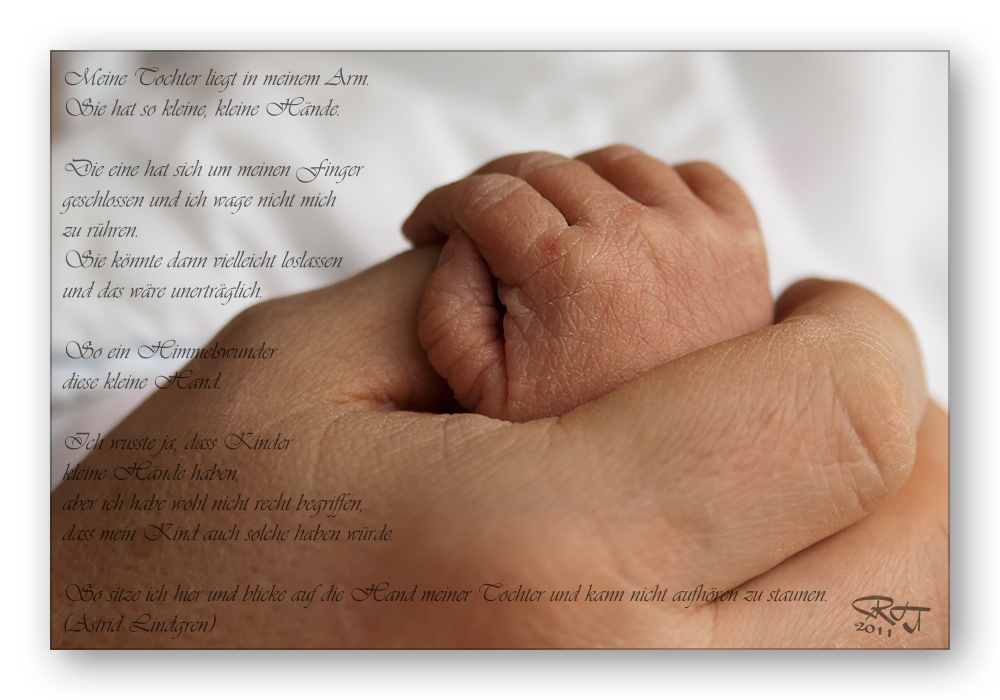 Zur Geburt Unserer Tochter Foto Bild Kinder Babies Menschen Bilder Auf Fotocommunity