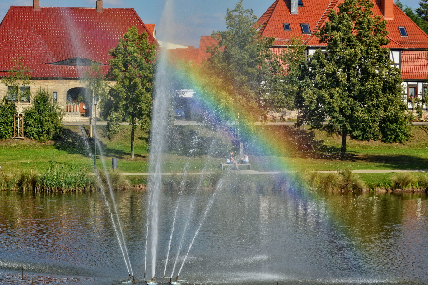 Zur Nachmittagsstund wurd es am Teiche bunt Foto & Bild art, spezial
