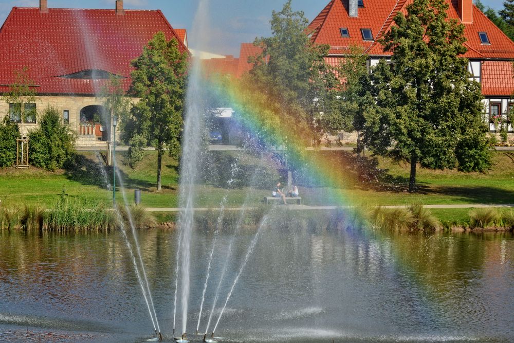 Zur Nachmittagsstund wurd es am Teiche bunt Foto & Bild art, spezial
