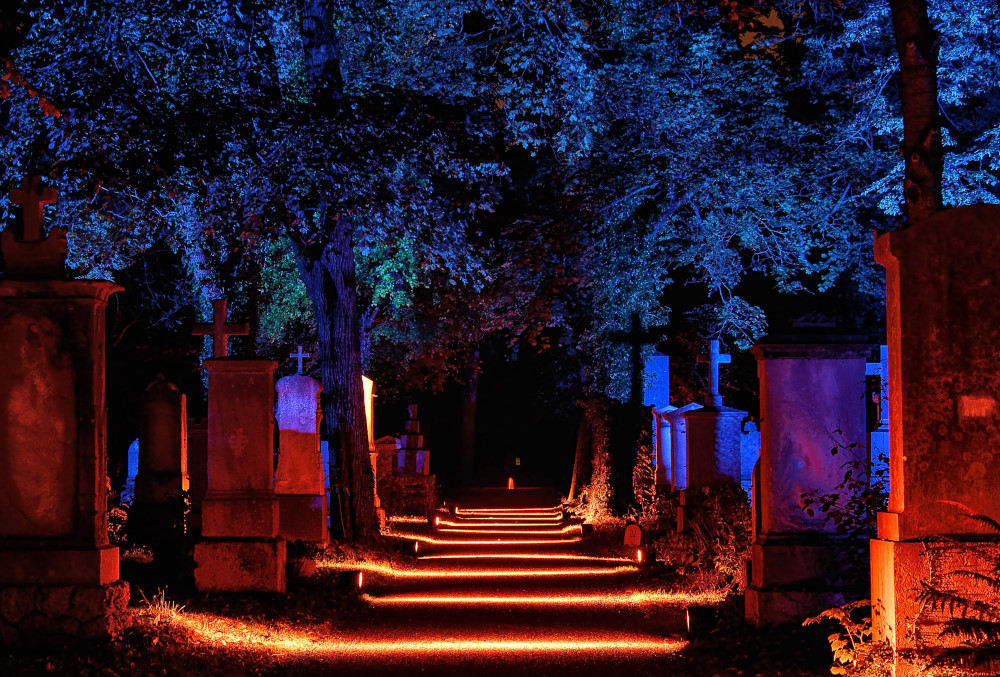 zur Nacht der Südfriedhof in München