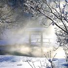 Zur Winterverabschiedung  morgens an der Leitzach in Oberbayern