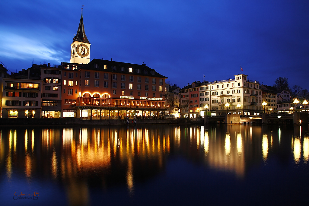 Zurich al caer la tarde