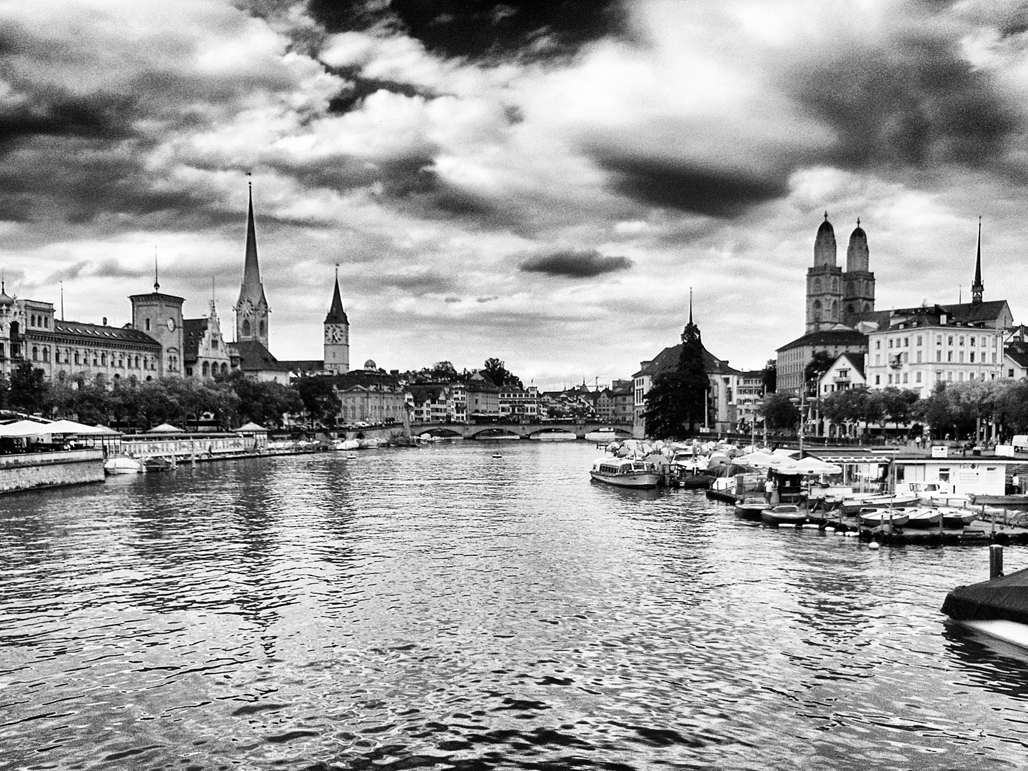 Zurich in black and white