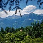 Zurück aus dem Urlaub - Blick auf die Berggipfel der Texelgruppe bei Meran