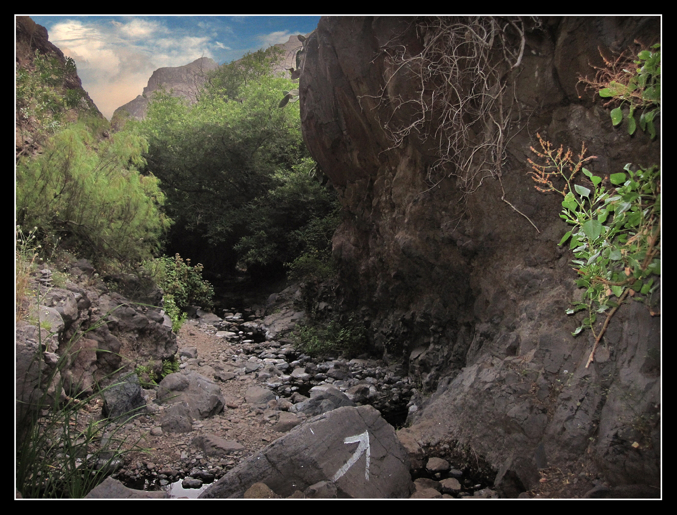 Zurück vom Wasserfall in Valle Gran Rey - La Gomera