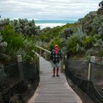 zurück von der Strandwanderung