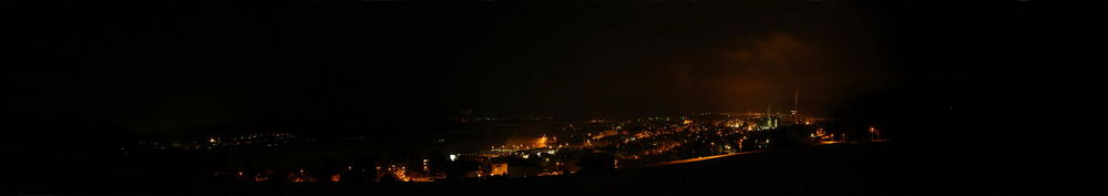 Zurzach in der Nacht bei Schnee