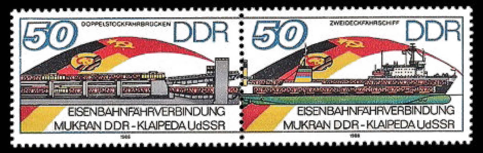 Zusammendruck - Eröffnung der Eisenbahnfährverbindung Mukran-Klaipeda 