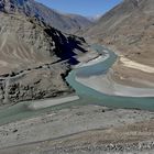 Zusammenfluss des Indus und des Zanskar-River