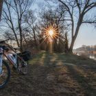 Zusammenfluß vom Lech und Donau.