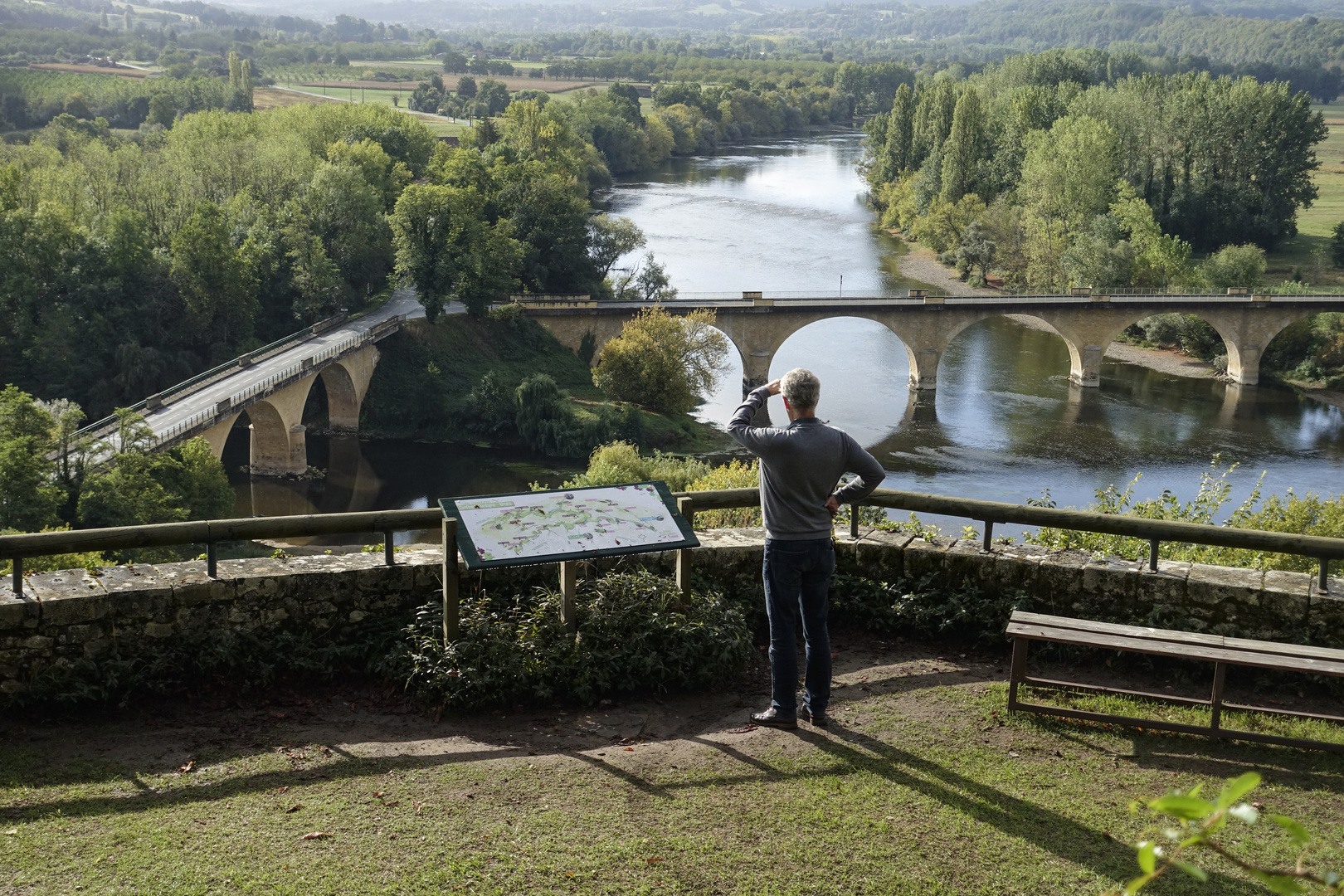 Zusammenfluss von Vezere und Dordogne
