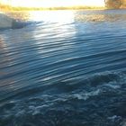 Zusammengerutschter Wasserfall bei Niedrigwasser der Elbe