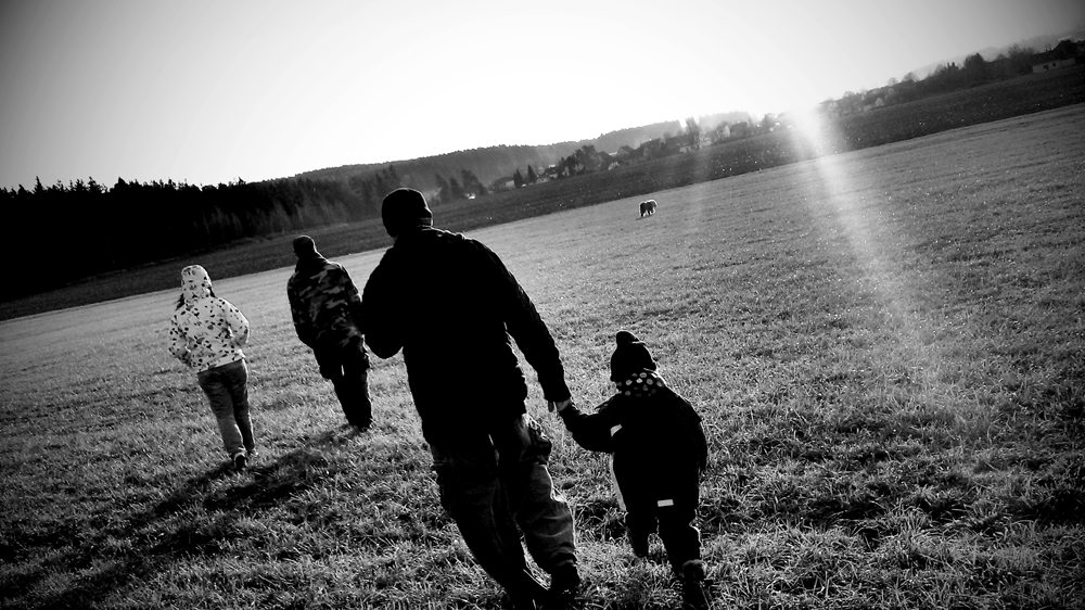 Zusammenhalt der Familie Vater & Tochter