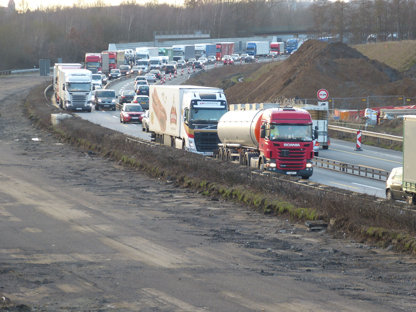 Zusammenschluß von 2 Trassen der A 30 Nordumgehung auf der nördlichen Fahrbahn