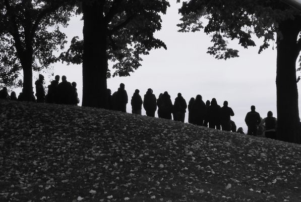 Zuschauer auf dem Berg....