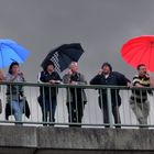 Zuschauer im Regen